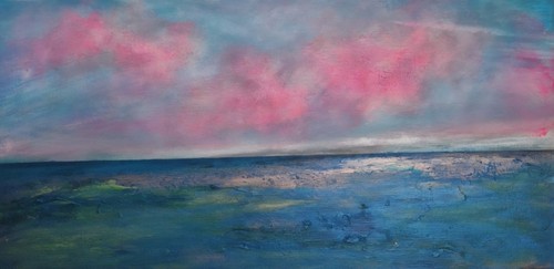 Original abstract acrylic sky - original,