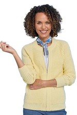 Ladies Textured Marl Knit Zip