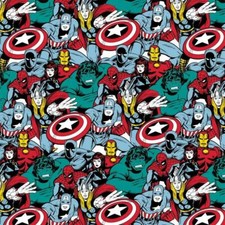 Fat Quarter Marvel Comics Hero Pop Power 100% Cotton Quilting Fabric