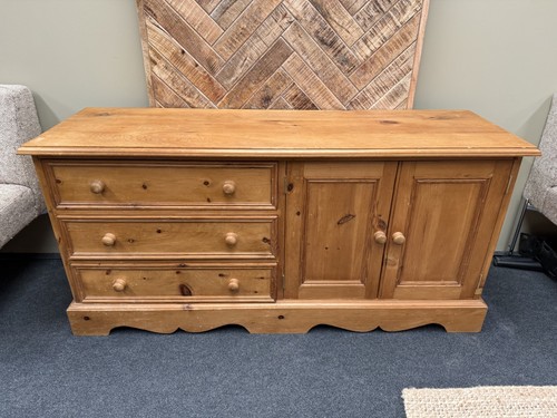 Low pine sideboard - low,