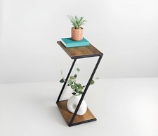 2 TIER SMALL TABLE /coffee table RUSTIC OAK Perfect for living room/bedroom