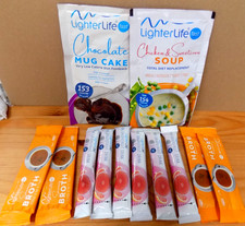 Lighter Life Very Low Calorie Diet, Choc Mug Cake, Soup, Broth, Grapefruit Drink