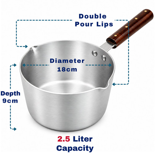Aluminium milk pan saucepan - aluminium,