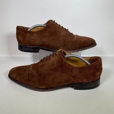 Charles Tyrwhitt Suede Shoes UK 10.5 Men's Brown Oxford Lace-Ups