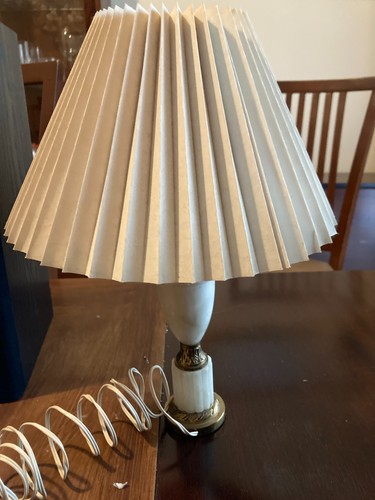 Antique marble table lamp - antique,