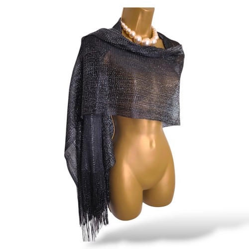 Sparkly metallic evening shawl - metallic,