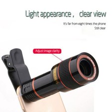 HD Clip-on 12x Optical Zoom Universal Mobile iPhone Telescope Camera Lens