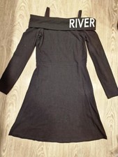 Girls River Island Cold Shoulder Dress black Aged 11-12 Years BNWOT Next D
