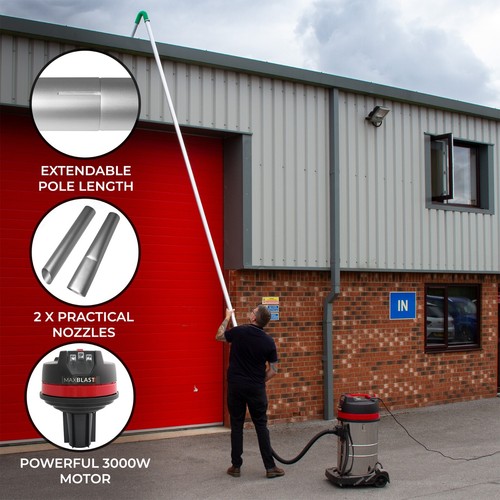 Gutter vacuum pole kit long - gutter,