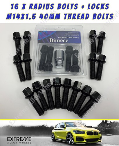 Black alloy wheel bolts - alloy,