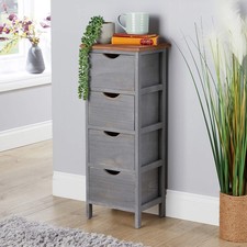 Chest of  4 Drawers Grey Solid