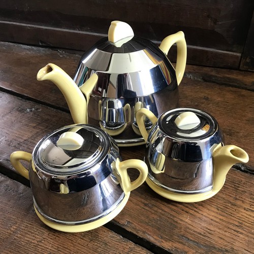 Vintage piece yellow teapot - 3,