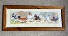 Rare Breeds by John Haysom Framed Vintage Illustration Print Chickens Hens