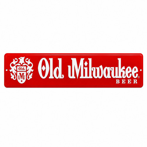 Old milwaukee beer sign - old,