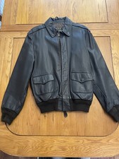 A2 jacket genuine dark brown leather made in  USA