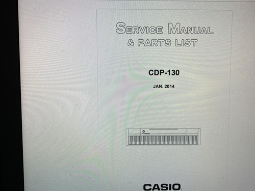 Casio cdp 130 service - cdp-130, manual