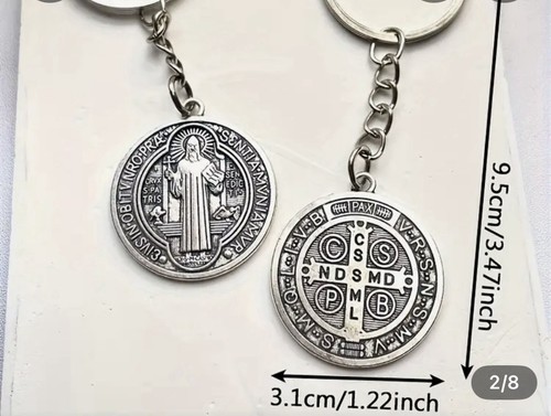 Benedict medal keyring - medal,