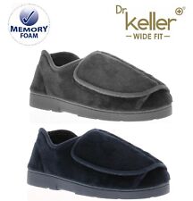 DR KELLER MENS EXTRA WIDE OPENING WIDE FIT ORTHOPAEDIC DIABETIC SLIPPERS SIZE