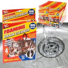 Foaming Drain Cleaner Unblocker for Kitchen Sink, Shower, Bath - 10 PACK