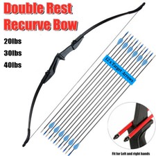 57" Archery Takedown Recurve Bow for Right/Left Hand Hunting Target Longbow