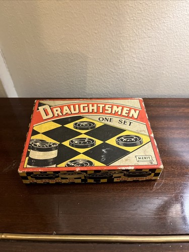 Vintage draughts set merit - vintage,