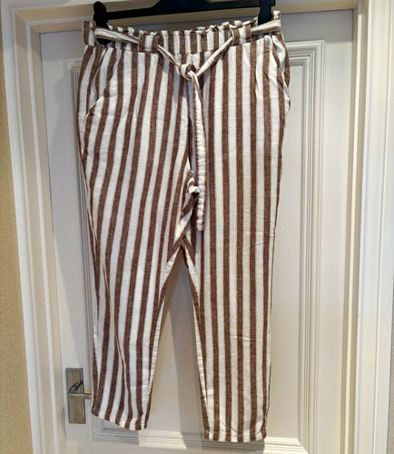 Primark linen striped trousers - linen,