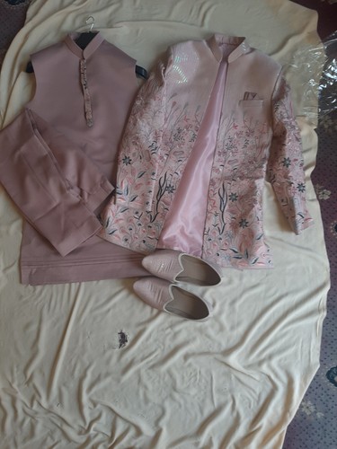 Pink sherwani set