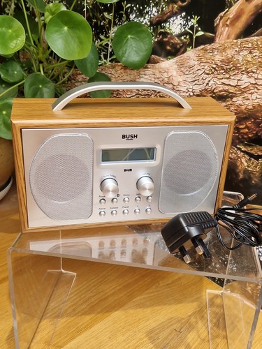 Bush wooden portable dab - wooden, dab/fm