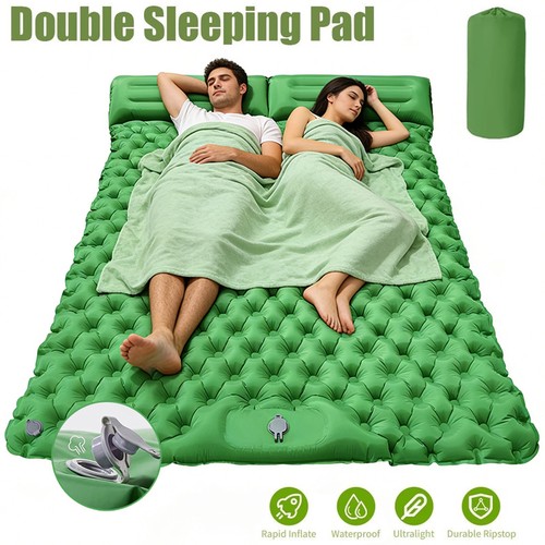 Inflatable double camping mat - camping,