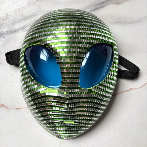 Disco alien mask glitter full - disco,