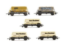 LIMA 'OO' GAUGE LOT OF 5 ARC/AMEY ROADSTONE/YEOMAN AGGREGATE HOPPER WAGONS