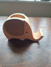 Wooden Elephant Phone Stand