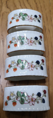 Vintage aynsley napkin - napkin, rings