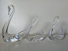 Glass swans 5cm 11cm and - glass,
