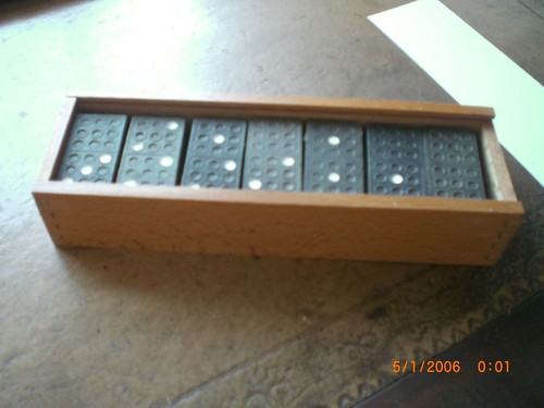 Complete dominoes set wooden - complete,