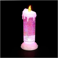 Snowtime Battery Operated 24cm Water-filled Candle with Colour Change LEDs