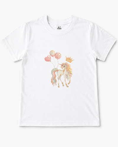 Girls unicorn balloon - unicorn, t-shirt