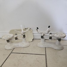 Two Vintage traditional metal weight scales Boots Nottingham Lot #1
