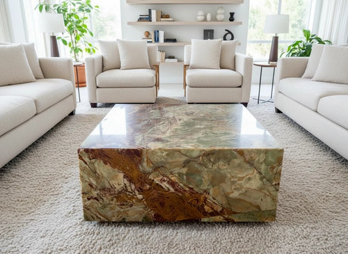 Stunning green onyx table - green,