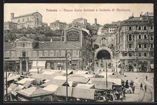Postcard Trieste, Piazza Carlo