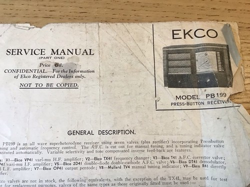 Ekco pb199 service manual - ekco,