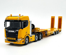 Scania R normal CR20N 6x2 semi lowloader with ramps , WSI truck models , 1:50