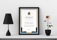 A4 Certificate Frame University Graduation Degree Wall Mountable Free Standing 