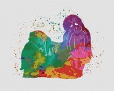 Shih Tzu Puppy Dog Watercolour