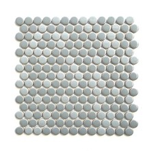 Penny Round 3/4" Azuerish White Porcelain Mosaic Wall Floor Tile Backsplash