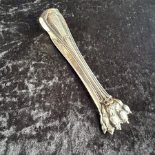 christofle silver plated lion paw sugar tongs