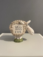 Vintage John Hughes. World Of Grogg “We’ll Miss Ewe” Sheep. Signed + Sticker