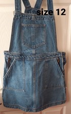 Ladies Short Denim Pinafore