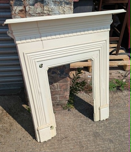 White cast iron fireplace - white,