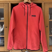 Puma Zip Through Hoodie Red Large